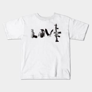 gun firearms love Kids T-Shirt